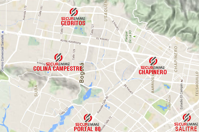 Puntos de atención en Bogotá